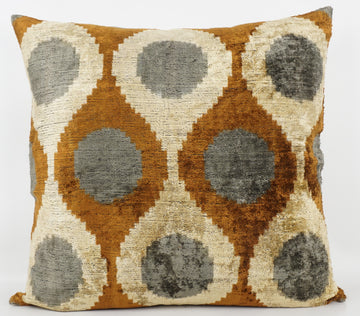 HANDMADE- IKAT SILK/VELVET PILLOWCASE