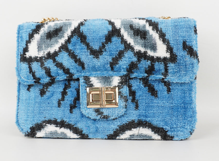 HANDMADE IKAT VELVET BAG