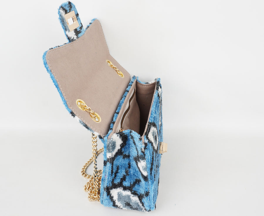 HANDMADE IKAT VELVET BAG