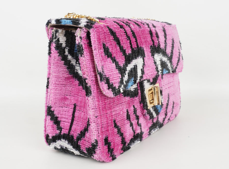 HANDMADE IKAT VELVET BAG