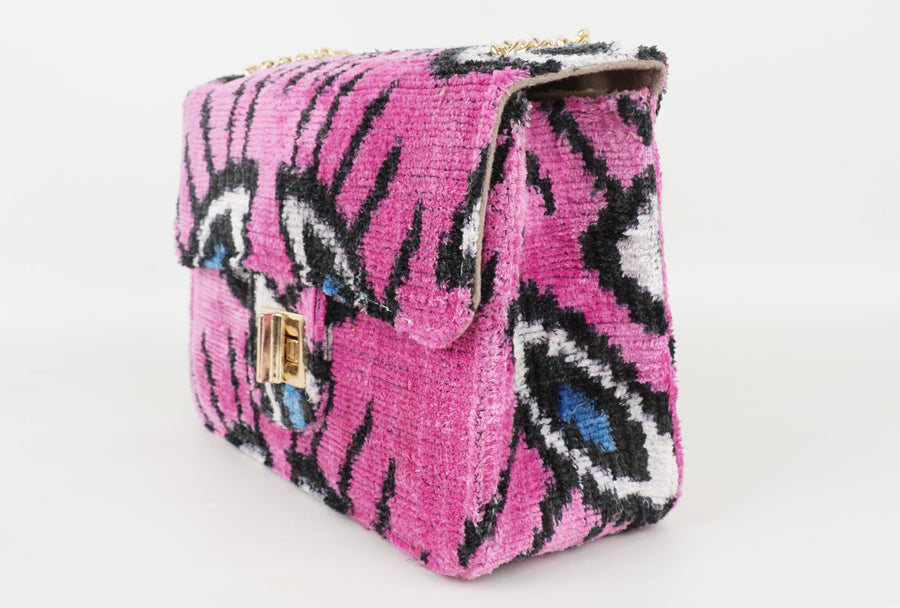 HANDMADE IKAT VELVET BAG