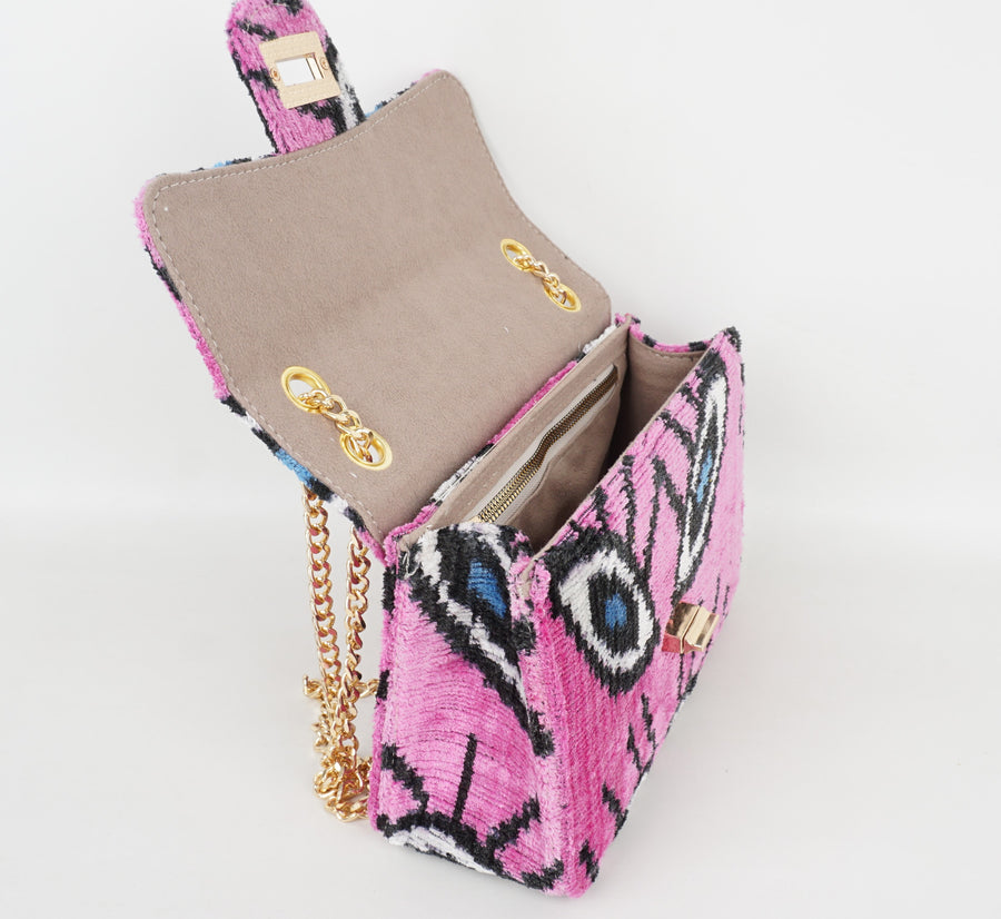 HANDMADE IKAT VELVET BAG