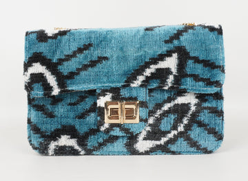 HANDMADE IKAT VELVET BAG
