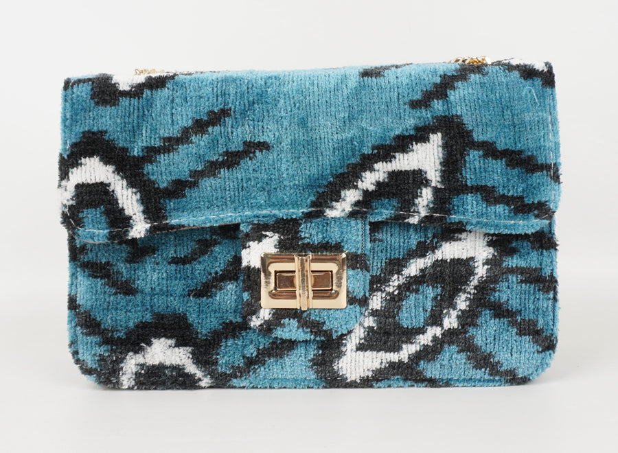 HANDMADE IKAT VELVET BAG