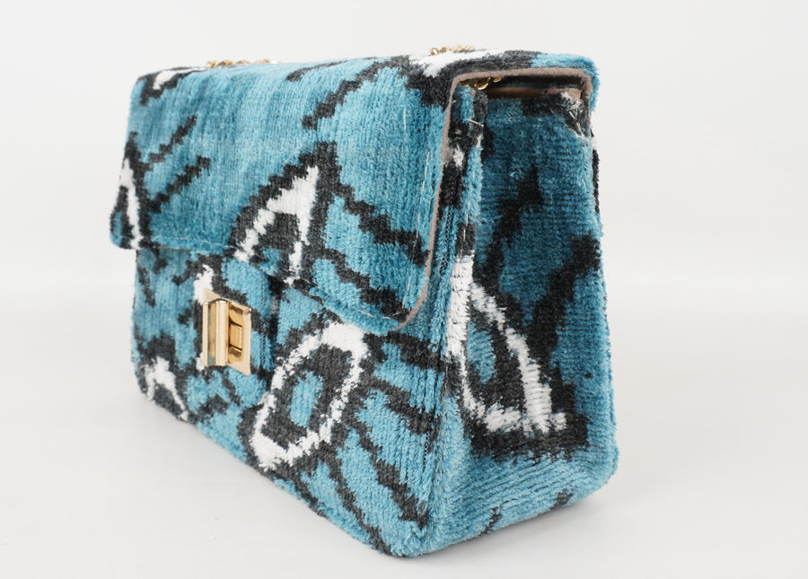 HANDMADE IKAT VELVET BAG