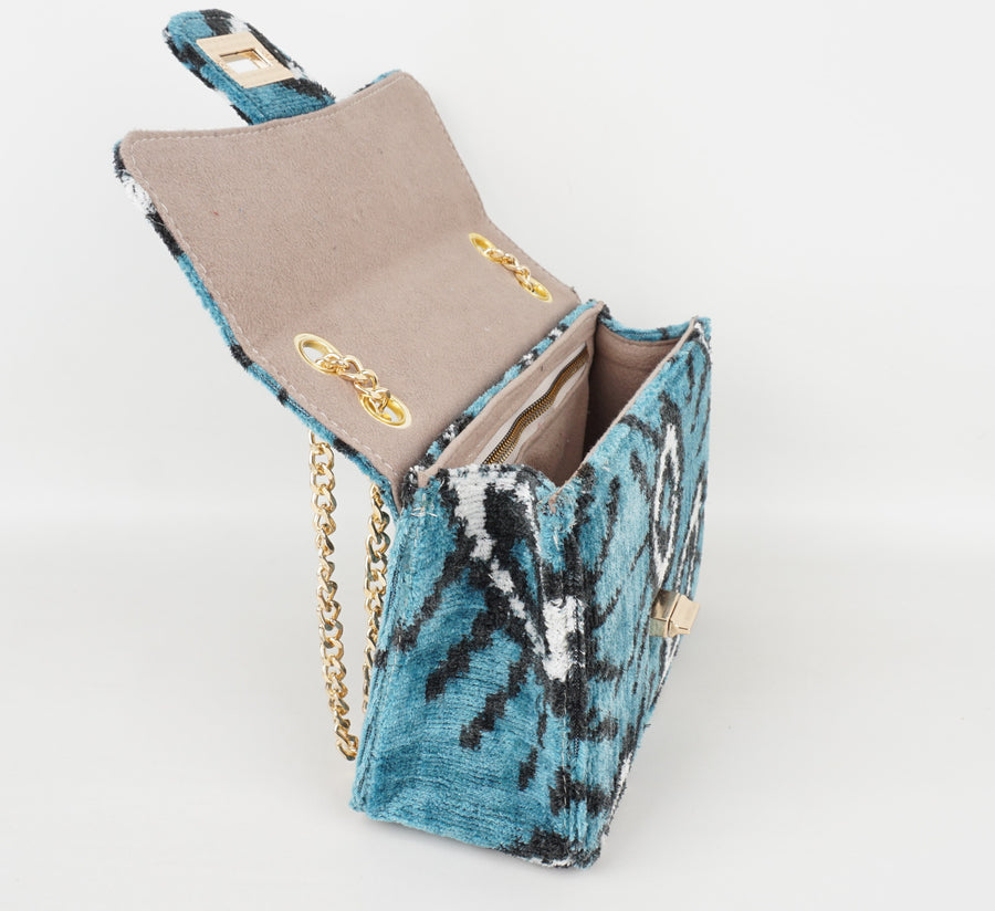 HANDMADE IKAT VELVET BAG