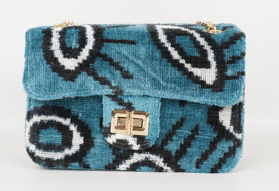 HANDMADE IKAT VELVET BAG