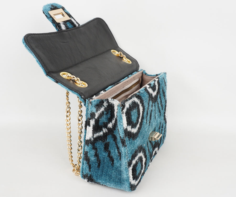 HANDMADE IKAT VELVET BAG