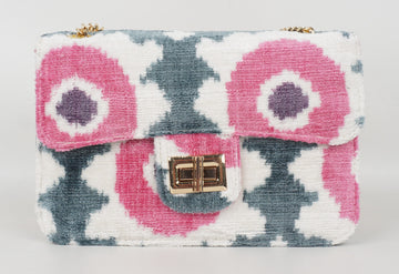 HANDMADE IKAT VELVET BAG