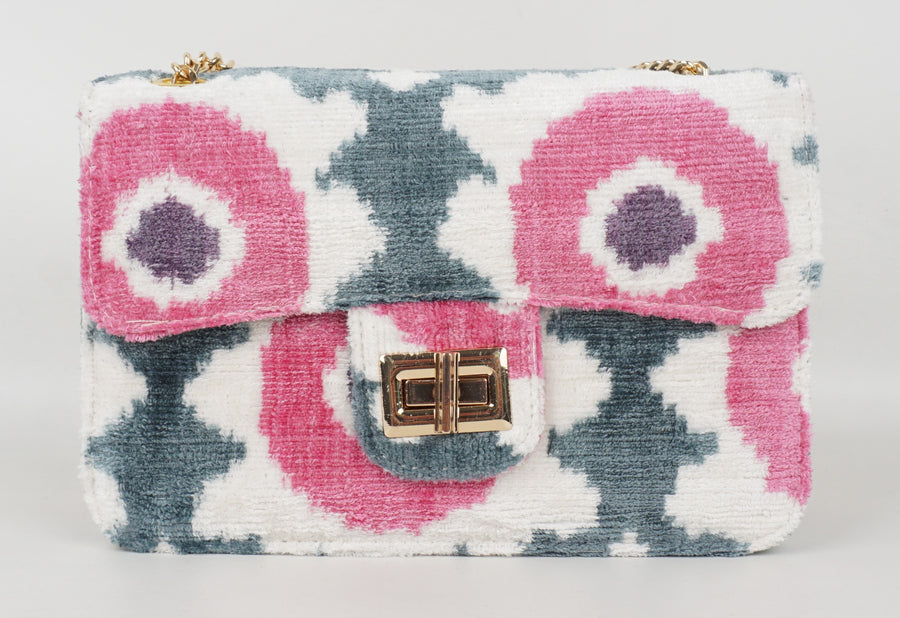 HANDMADE IKAT VELVET BAG