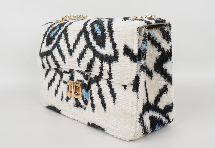 HANDMADE IKAT VELVET BAG
