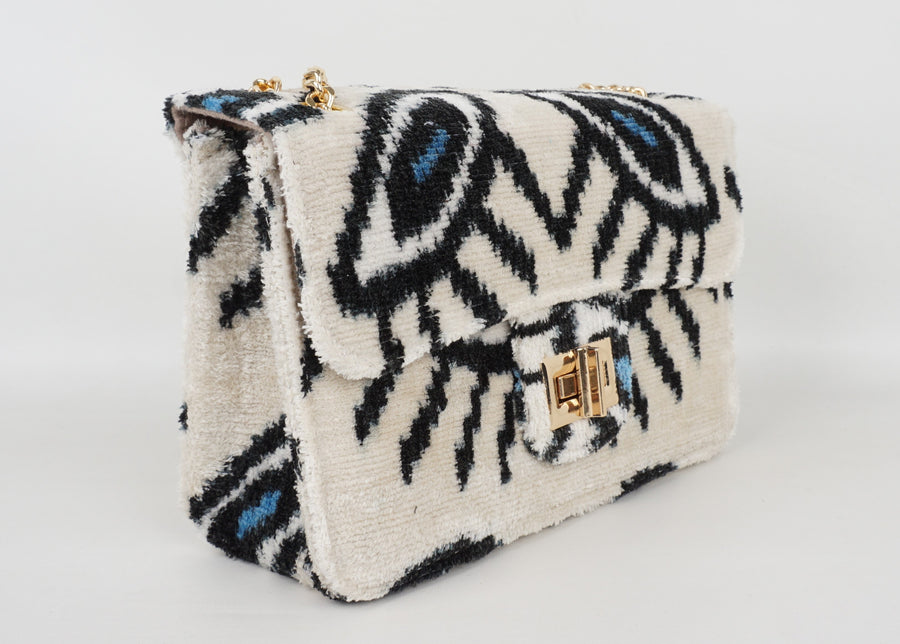 HANDMADE IKAT VELVET BAG
