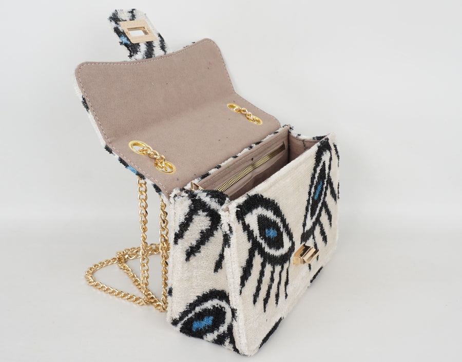 HANDMADE IKAT VELVET BAG