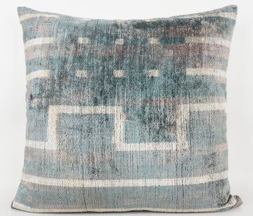 HANDMADE- IKAT SILK/VELVET PILLOWCASE