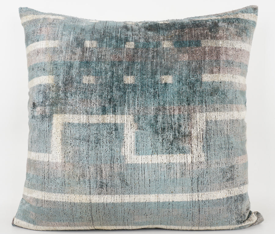 HANDMADE- IKAT SILK/VELVET PILLOWCASE
