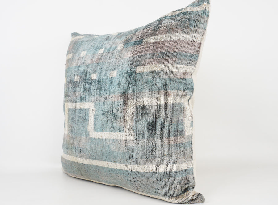 HANDMADE- IKAT SILK/VELVET PILLOWCASE