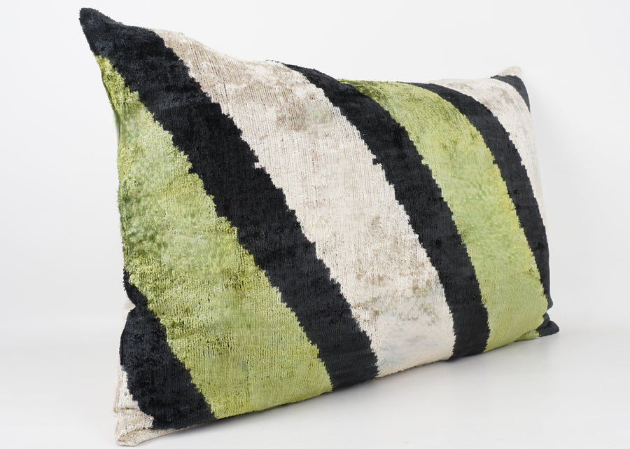 HANDMADE- IKAT SILK/VELVET PILLOWCASE