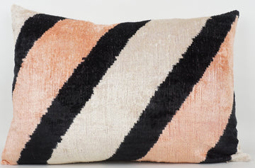 HANDMADE- IKAT SILK/VELVET PILLOWCASE