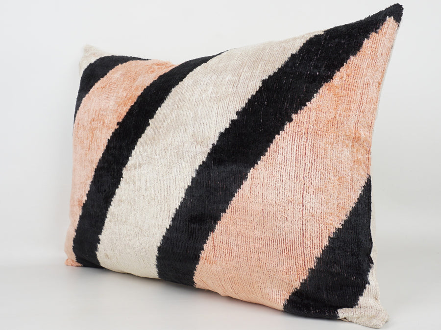 HANDMADE- IKAT SILK/VELVET PILLOWCASE