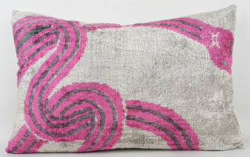 HANDMADE- IKAT SILK/VELVET PILLOWCASE
