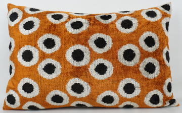 HANDMADE- IKAT SILK/VELVET PILLOWCASE