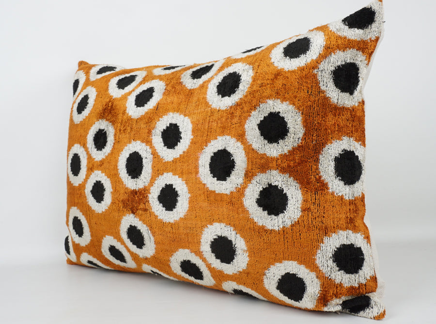 HANDMADE- IKAT SILK/VELVET PILLOWCASE