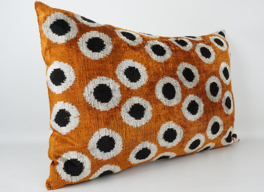 HANDMADE- IKAT SILK/VELVET PILLOWCASE