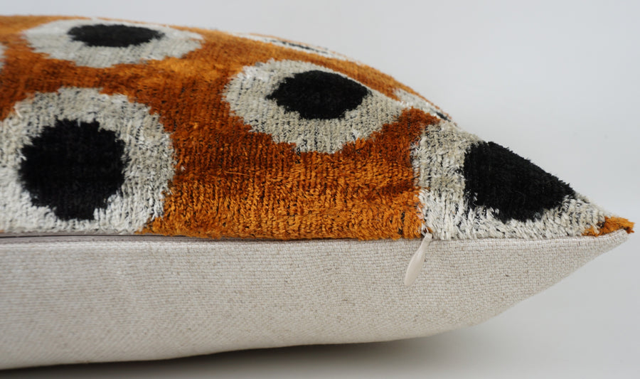 HANDMADE- IKAT SILK/VELVET PILLOWCASE