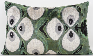 HANDMADE- IKAT SILK/VELVET PILLOWCASE