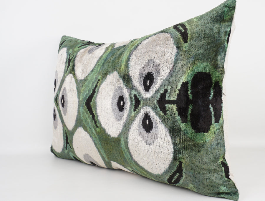 HANDMADE- IKAT SILK/VELVET PILLOWCASE