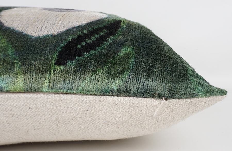 HANDMADE- IKAT SILK/VELVET PILLOWCASE