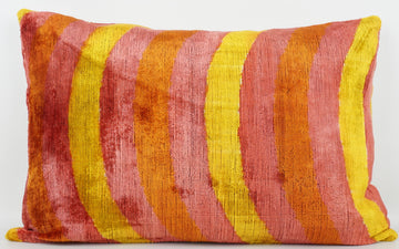 HANDMADE- IKAT SILK/VELVET PILLOWCASE