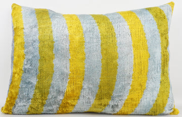 HANDMADE- IKAT SILK/VELVET PILLOWCASE