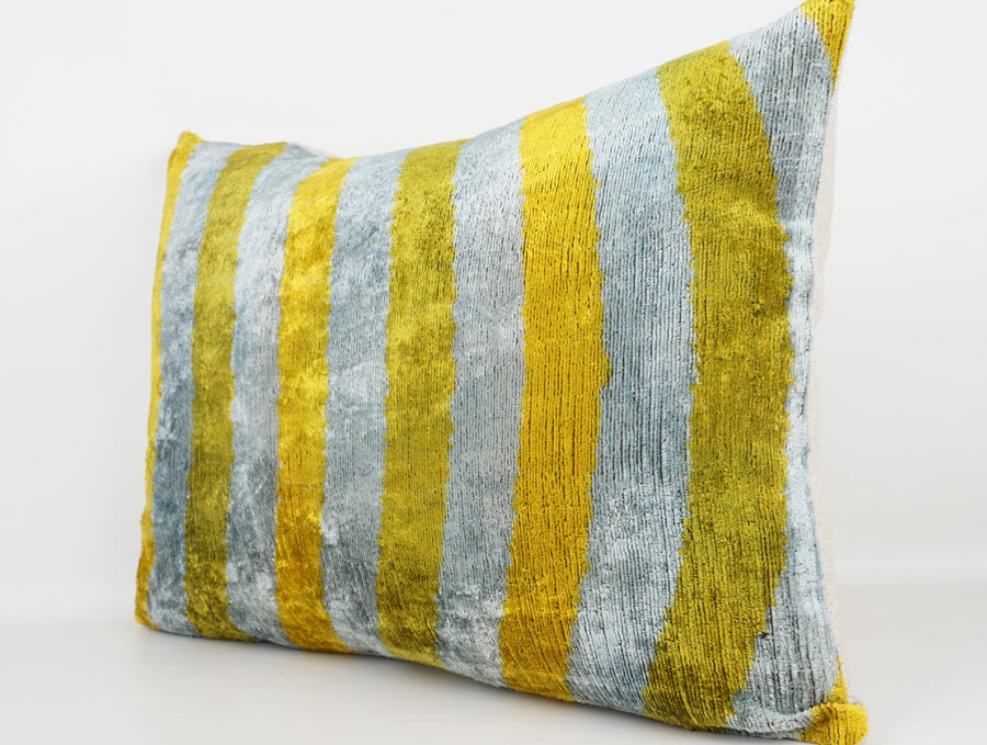 HANDMADE- IKAT SILK/VELVET PILLOWCASE