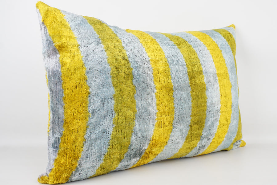 HANDMADE- IKAT SILK/VELVET PILLOWCASE
