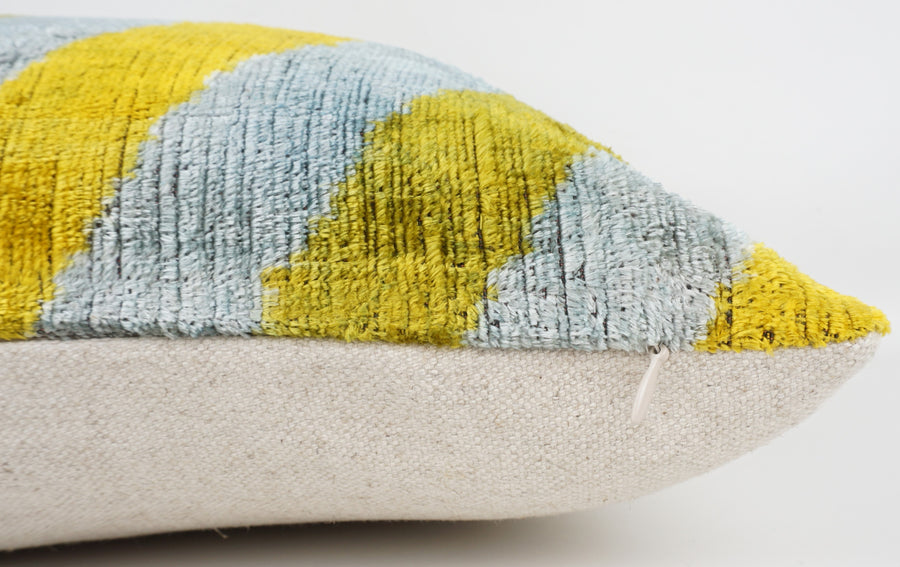 HANDMADE- IKAT SILK/VELVET PILLOWCASE