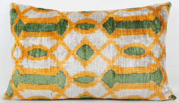 HANDMADE- IKAT SILK/VELVET PILLOWCASE