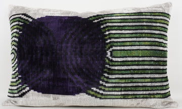 HANDMADE- IKAT SILK/VELVET PILLOWCASE
