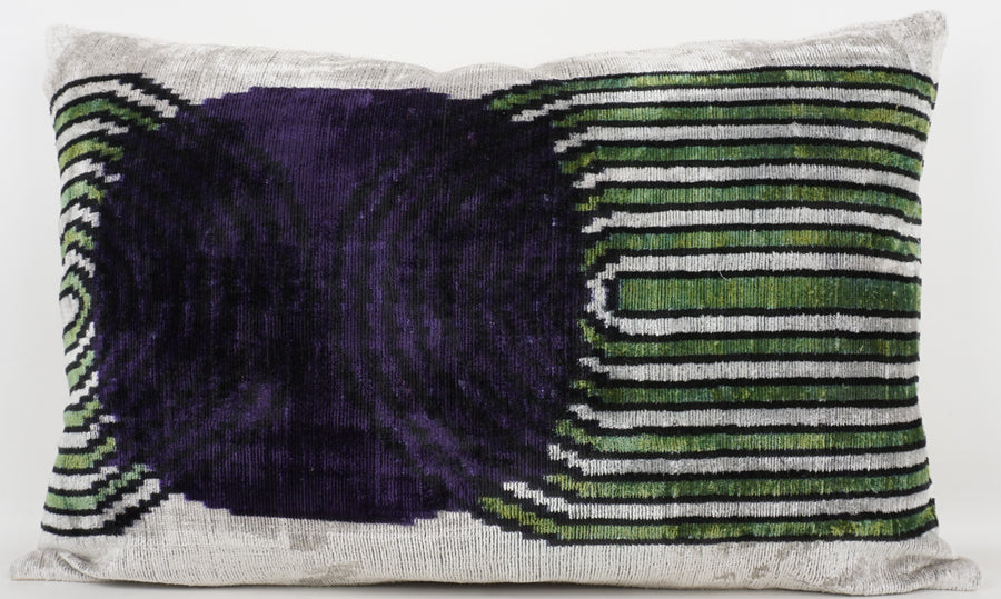 HANDMADE- IKAT SILK/VELVET PILLOWCASE
