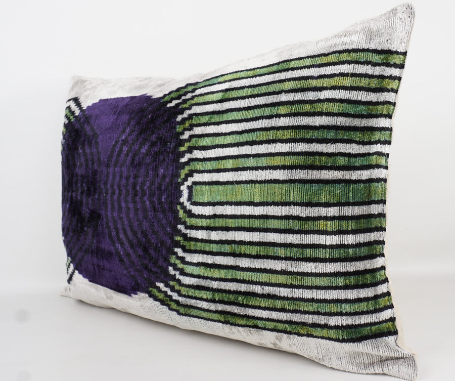 HANDMADE- IKAT SILK/VELVET PILLOWCASE