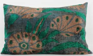 HANDMADE- IKAT SILK/VELVET PILLOWCASE