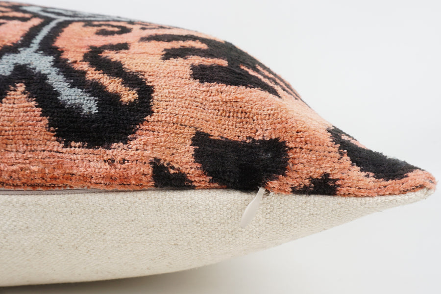 HANDMADE- IKAT SILK/VELVET PILLOWCASE