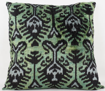 HANDMADE- IKAT SILK/VELVET PILLOWCASE