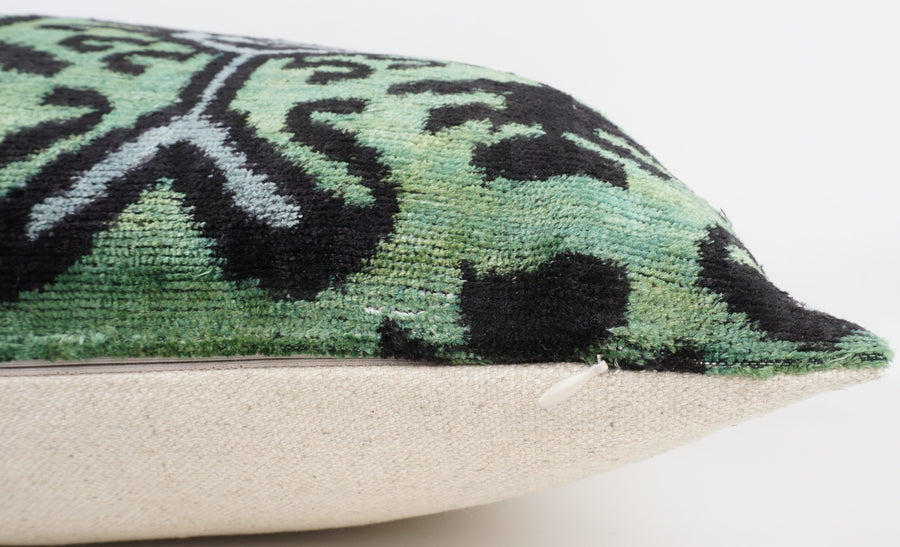 HANDMADE- IKAT SILK/VELVET PILLOWCASE