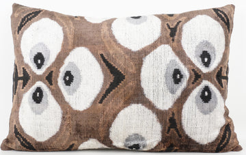 HANDMADE- IKAT SILK/VELVET PILLOWCASE