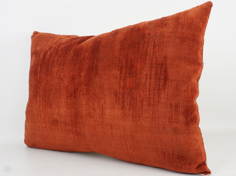 HANDMADE- IKAT SILK/VELVET PILLOWCASE