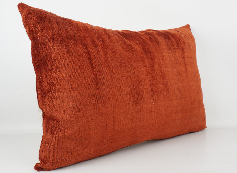 HANDMADE- IKAT SILK/VELVET PILLOWCASE