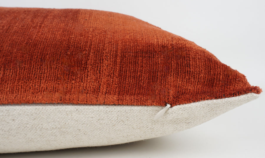 HANDMADE- IKAT SILK/VELVET PILLOWCASE