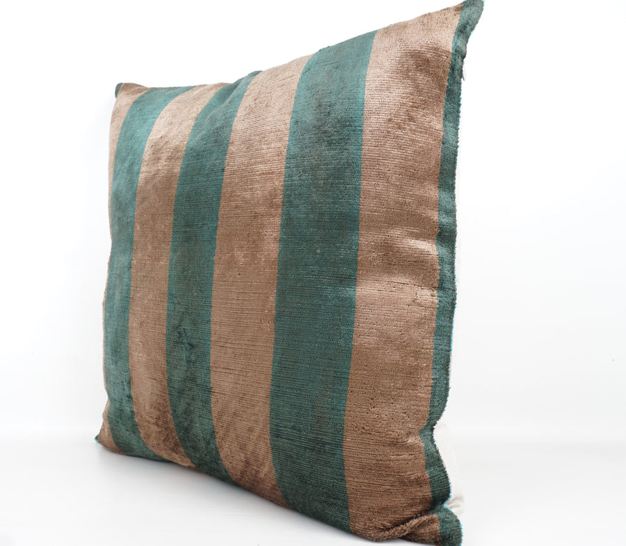 HANDMADE- IKAT SILK/VELVET PILLOWCASE