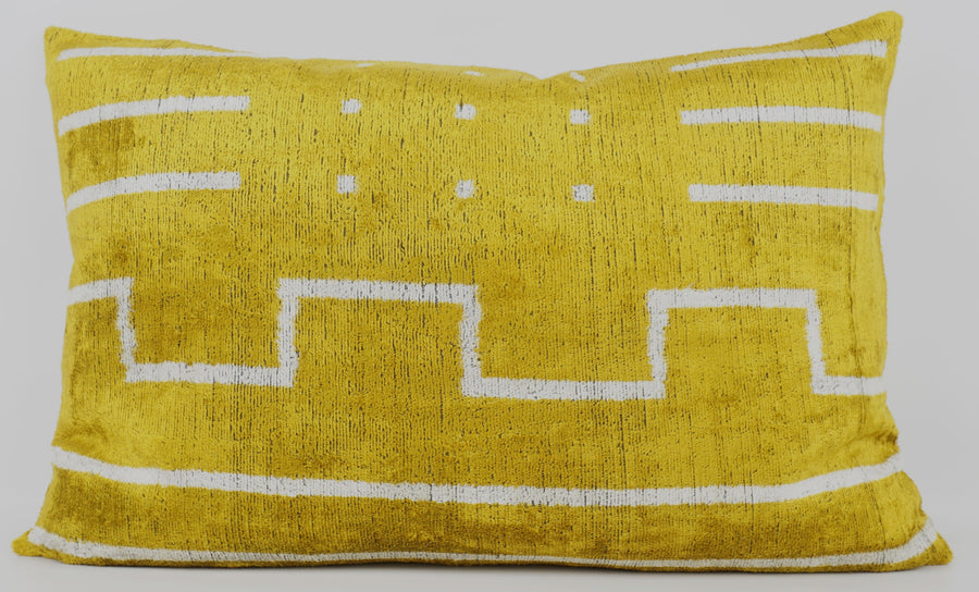 HANDMADE- IKAT SILK/VELVET PILLOWCASE